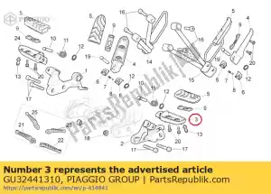 Piaggio Group GU32441310 lh repose-pieds - La partie au fond