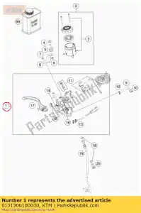 KTM 6131300100030 cylindre de frein à main pr16 / 19 - La partie au fond