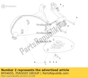 Piaggio Group 8454655 guardia - Lado inferior