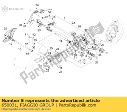 Aprilia 650031, Überrollkäfig 25x32x24, OEM: Aprilia 650031