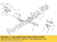 AP8121566, Aprilia, pasador del reposapiés, Nuevo