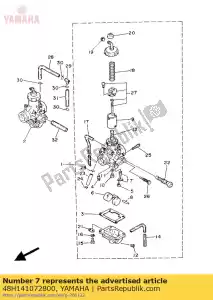 yamaha 48H141072800 conjunto de válvula de aguja - Lado inferior