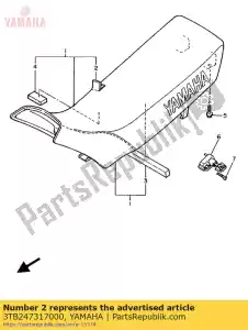 Yamaha 3TB247317000 capa, assento - Lado inferior