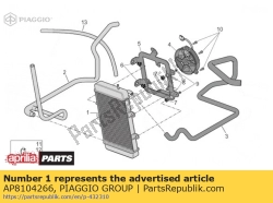 Aprilia AP8104266, Waterkoeler, OEM: Aprilia AP8104266