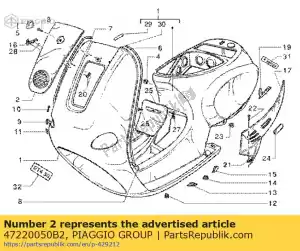 Piaggio Group 47220050B2 stuurhoes - Onderkant