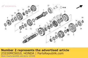 Honda 23220MCS010 countershaft comp. - Onderkant