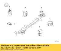 61362306959, BMW, turn signal relay bmw c1 125 200 2000 2001 2002 2003 2004, New