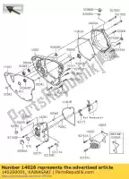 140260001, Kawasaki, cover-chain kx250-n1 kawasaki kx 250 2004 2005, New