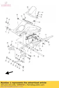 yamaha 2D1221101100 comp. brazo trasero - Lado inferior