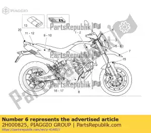 Piaggio Group 2H000825 naklejka na lewy przedni b?otnik - Dół