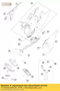 ktm 7720600104428 caja de filtro cpl. blanco 12 - Lado inferior