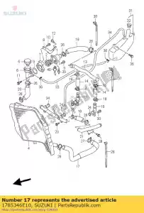 suzuki 1785346E10 tuyau, pompe à eau - La partie au fond