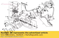 Aqui você pode pedir o alavanca comp., l. Lidar com em Honda , com o número da peça 53178MCSG01: