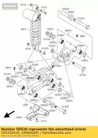 55020S019, Kawasaki, guardia kawasaki kfx400 400 , Nuevo