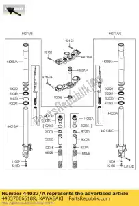 Kawasaki 44037006618R support-fourche sous, noir - La partie au fond