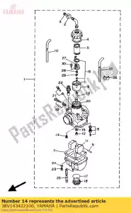 yamaha 38V143422100 odrzutowiec, pilot (# 42) - Dół