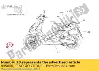 895058, Piaggio Group, Set di decalcomanie aprilia sr ho new ie carb 50 2, Nuovo