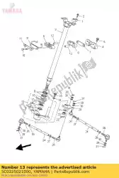 stuurkolomsteun assy van Yamaha, met onderdeel nummer 5C0225021000, bestel je hier online: