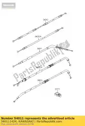 Here you can order the cable-clutch zr1000-a1 from Kawasaki, with part number 540111424: