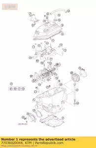 ktm 77036020044 testata cpl. - Il fondo