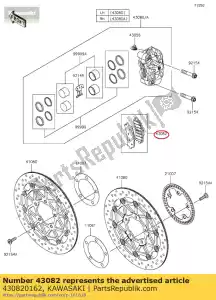 Kawasaki 430820162 pad-assy-brake - La partie au fond