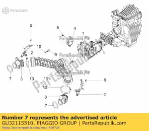 Piaggio Group GU32115510 pakking - Onderkant