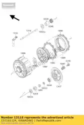 Aquí puede pedir empuje de barra, l = 205 kx500-c1 de Kawasaki , con el número de pieza 131161124: