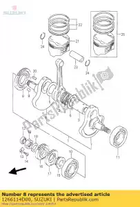 Suzuki 1266114D00 gear,crank bal - Bottom side