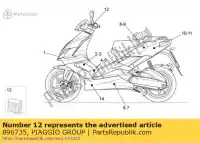 896735, Piaggio Group, Set di decalcomanie     , Nuovo