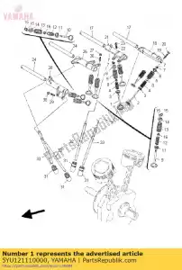 yamaha 5YU121110000 valve, intake - Bottom side