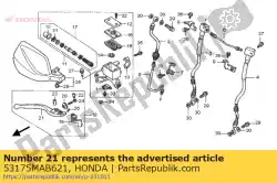 Ici, vous pouvez commander le levier comp., r. Manipuler auprès de Honda , avec le numéro de pièce 53175MAB621: