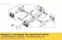 33350MAN920, Honda, ensemble de clignotants, l. fr. honda nx 650 1997 1998 1999, Nouveau