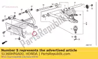 51360HP0A00, Honda, Conjunto de brazo., l. fr. inferior honda  trx 500 680 2005 2006 2007 2008 2009 2010 2011 2012 2013 2017 2018 2019 2020, Nuevo