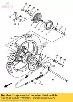 10V253110098, Yamaha, moyeu, arrière yamaha dt 125 1986 1987, Nouveau