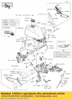 14041509445W, Kawasaki, 01 cover-comp, izq., m.g. gris kawasaki  900 2018 2019, Nuevo