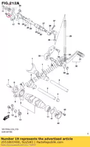 suzuki 2551801H00 lente, versnelling shi - Onderkant