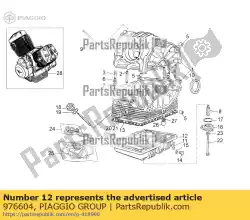 Ici, vous pouvez commander le carter d'huile noir auprès de Piaggio Group , avec le numéro de pièce 976604: