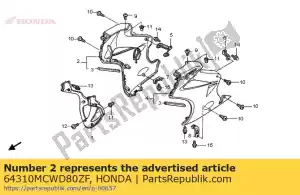 Honda 64310MCWD80ZF set cappuccio, r. fr. lato (wl - Il fondo