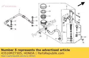 honda 43510MZ7305 rempomp, achter, achterrem - Onderste deel