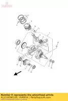 4LS116380100, Yamaha, zuiger (1,00 mm o / s) yamaha xt ybr 125 2002 2003 2005 2006 2007, Nieuw