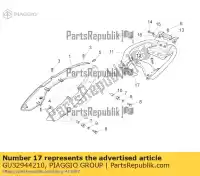 GU32944210, Piaggio Group, Autocollant de garde moto-guzzi breva breva ie breva v ie norge sport zgulps01, zgulpt00, zgulps03 750 850 1100 1200 2003 2005 2006 2007 2008 2014 2016 2017, Nouveau