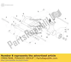 Aqui você pode pedir o espaçador de braço oscilante em Piaggio Group , com o número da peça CM067808: