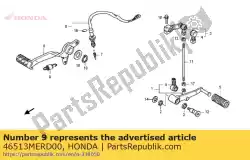 veer set, rempedaal van Honda, met onderdeel nummer 46513MERD00, bestel je hier online: