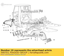 Aquí puede pedir junta de Piaggio Group , con el número de pieza 568703: