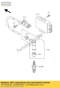 Kawasaki 187AA0620 bolt-upset-wsp - Lado inferior