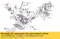 16219MN8750, Honda, Banda b, isolador honda xl transalp v nt deauville xrv africa twin  ntv revere ntv650 xrv750 xl600v nt650v xl650v 600 650 750 , Novo