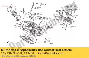 Honda 16219MN8750 banda b, isolador - Lado inferior