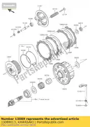 Here you can order the plate-clutch steel z250-g2 from Kawasaki, with part number 13089013: