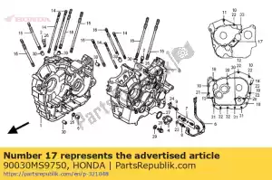 honda 90030MS9750 aucune description disponible pour le moment - La partie au fond