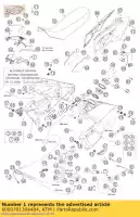 6000701304484, KTM, brandstoftank l / s cpl. zilver 03 ktm adventure 950 2003 2004, Nieuw